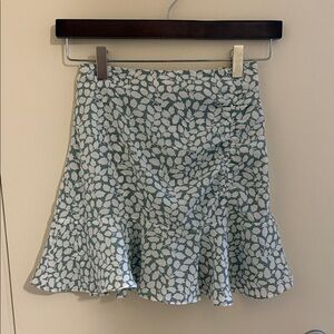 Abercrombie Floral Patterned Skort - Blue and White
